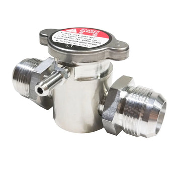 Aluminum 16AN Fitting Inline Filler Neck Hose Radiator Connector Universal