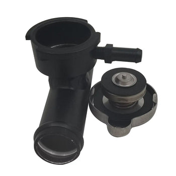 Aluminum 1" Hose In-Line Radiator Hose Filler Neck 90 Degrees