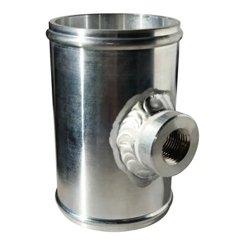 2.5 Inch CNC Aluminum Turbo Intercooler Pipe Connector Tube GM IAT 3/8" Npt Bung