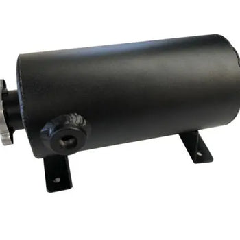 Universal Aluminum Expansion Coolant Tank Round Style With Cap Black HCSPEED