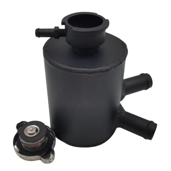 Aluminium Filler Neck & Cap Radiator Water Coolant Tank BLACK
