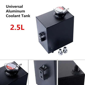 Universal 2.5L Aluminum Coolant Overflow Reservoir Tank