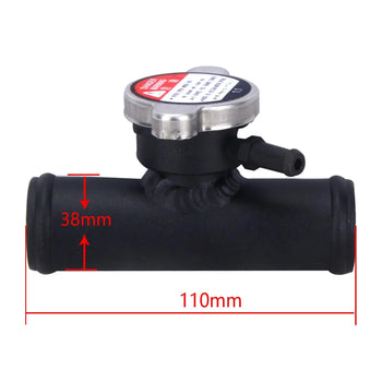 38mm Aluminum Inline Radiator Filler Neck 1-1/2" O.D 45 Degrees