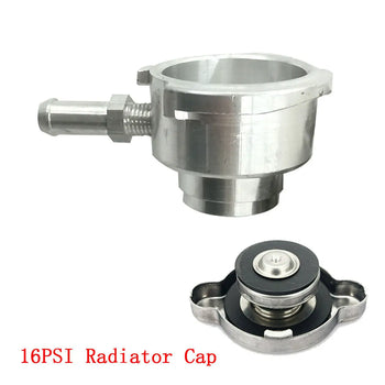 Aluminum Weld-On Radiator Filler Neck 1-1/4" 1.25" With Radiator 1.1bar Cap