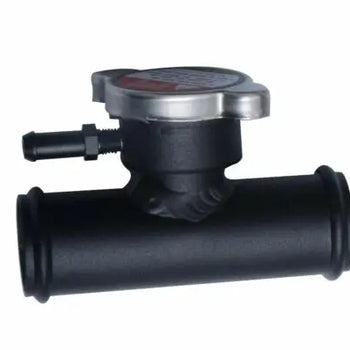 35mm OD Inline Filler Neck Hose With Cap Connector Hose BLACK